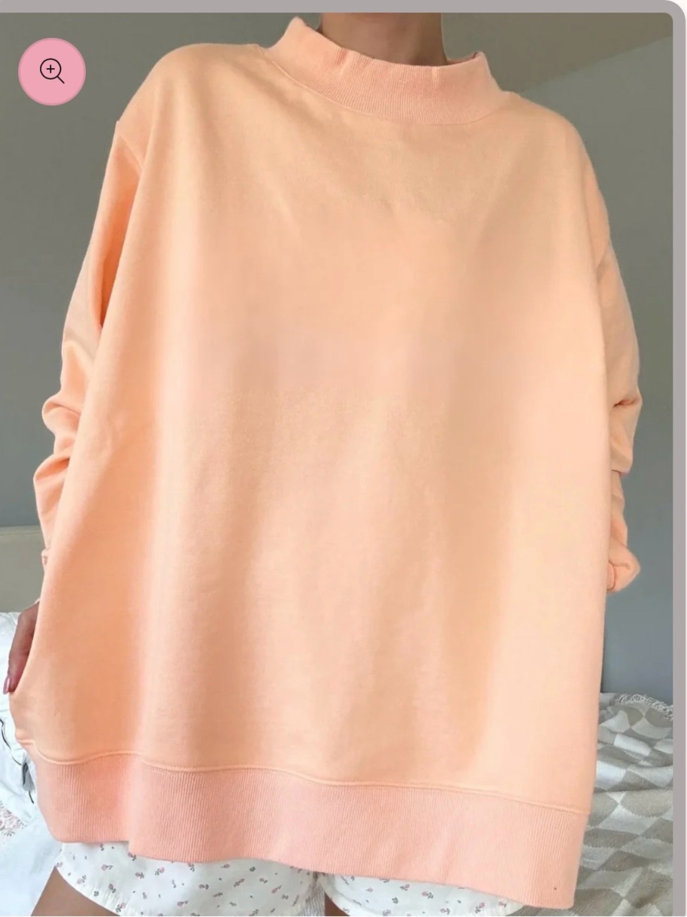 Sunkissed Coconut Papaya Orange Blank Mockneck Sweatshirt Crewneck Sweatshirt